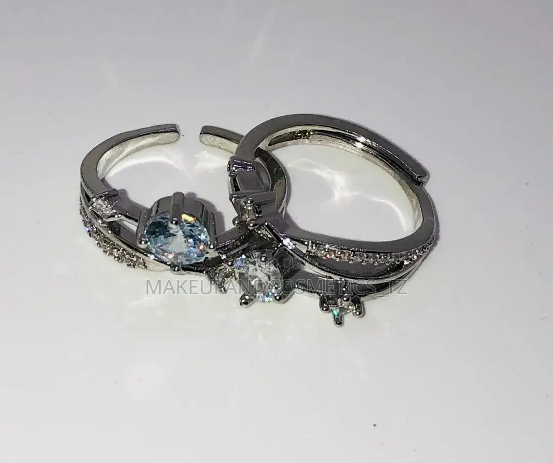 Set of Two Silver Ring