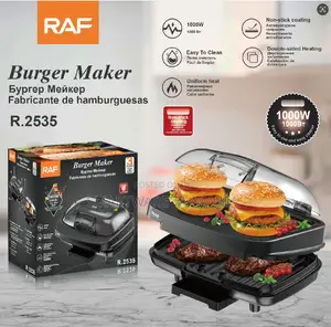 Raf 1000w Electric Burger Maker Double-Sided Grill Press R.2535