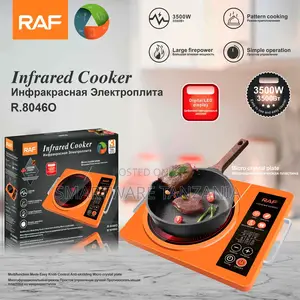 Raf 3500w Infrared Cooktop Orange Led Display Single Burner