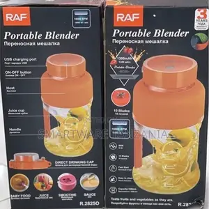 Raf Portable Blender Usb Rechargeable 16 Blades Smoothie Maker