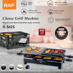 Raf Cheese Grill Machine 1500w Raclette Grill Stone Plate Non-Stick