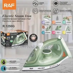 Raf Steam Iron 2200w Ceramic Plate R.1250g Vertical Fabric Steamer