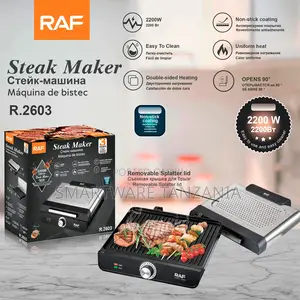 Raf Steak Maker 2200w R.2603 Electric Grill Non-Stick Indoor BBQ