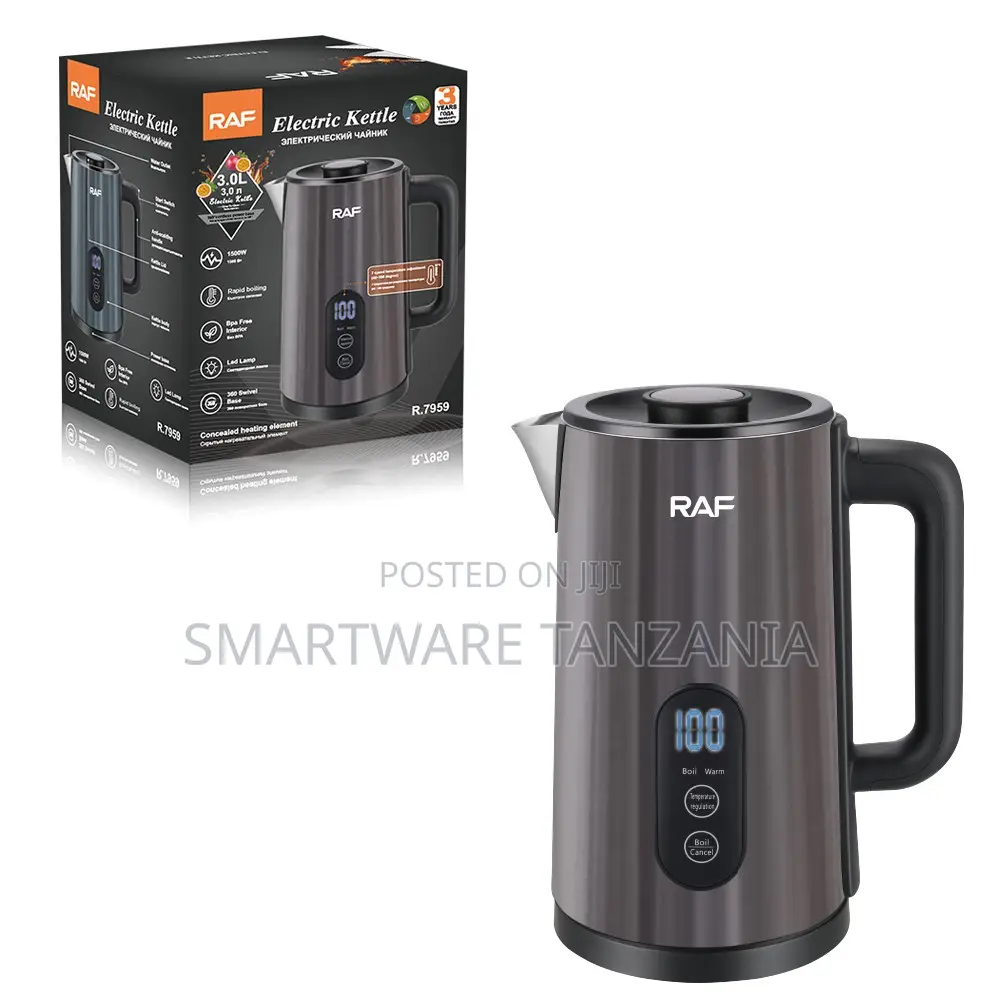 Raf Digital Kettle 1500w R.7959 3l Temperature Control Led Display