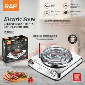 Raf Electric Stove 1000w R.8063 Hot Plate Cooktop Stainless Steel