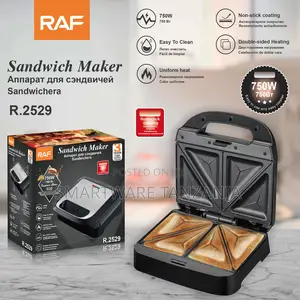 Raf Sandwich Maker 750w R.2529 4 Slice Toaster Non-stick Grill
