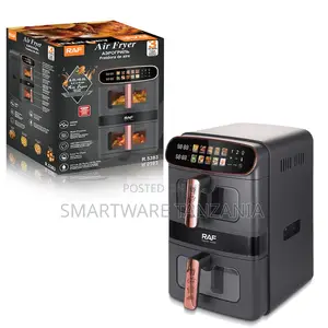 Raf Dual Air Fryer 2800w R.5383 12l Double Basket Oil Free Cooker