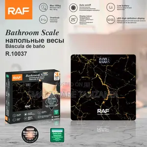 Raf Digital Bathroom Scale 180kg Led Display With Marble Glass