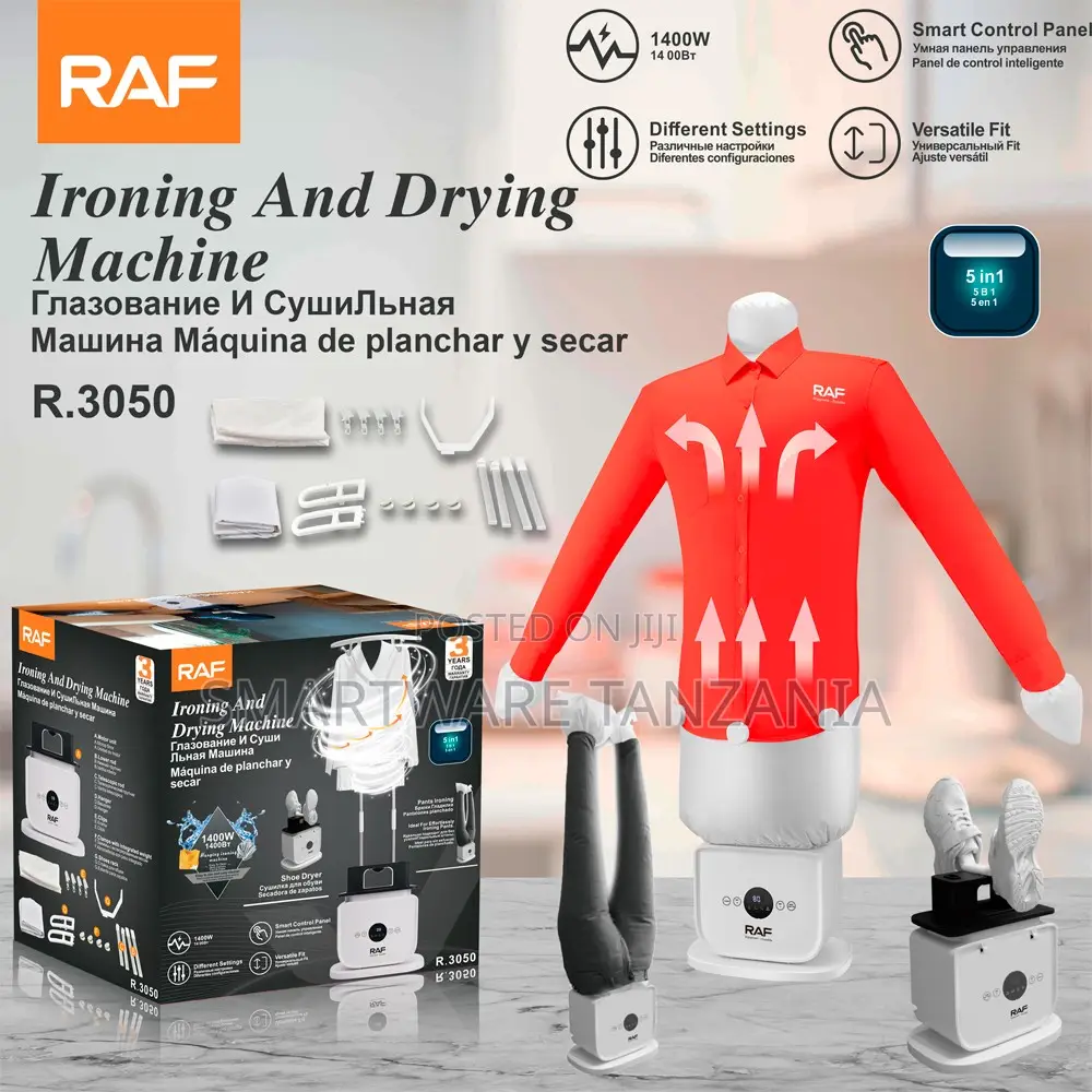 Raf 5 In 1 Ironing And Drying Machine 1400w Smart Control