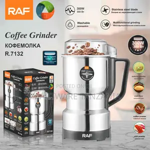 Raf Stainless Steel Coffee Grinder 300w For Beans And Spices