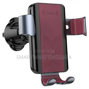 Hoco H70 Gamble One Key Lock Air Outlet Holder Pink Car Mount