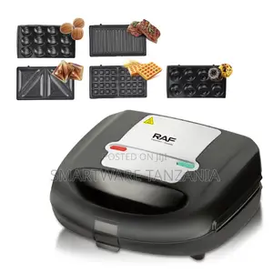 Raf 6-in-1 Multi-function Sandwich Maker Waffle Grill Donut Maker