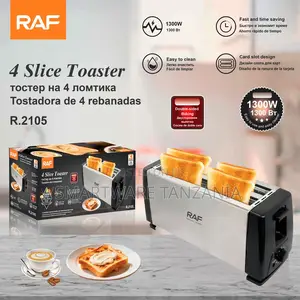 Raf 4-slice Toaster R.2105 1300w Stainless Steel Card Slot Design