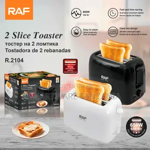 Raf Dual Color 2-slice Toaster 650w Fast Time-saving Design R.2104