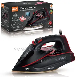 Raf Ceramic Steam Iron 2600w Anti-Drip Red Accent R.1252r