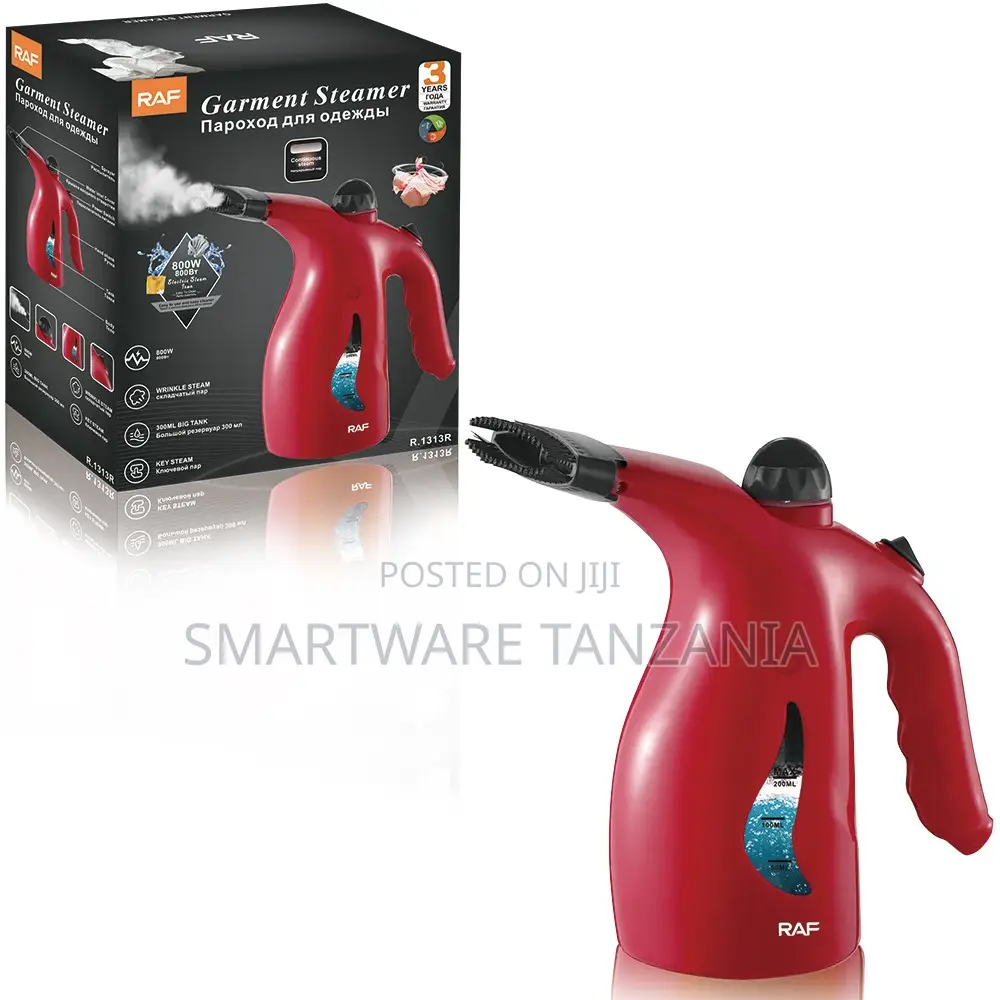 Raf Handheld Fabric Steamer 800w Red 200ml Continuous Steam