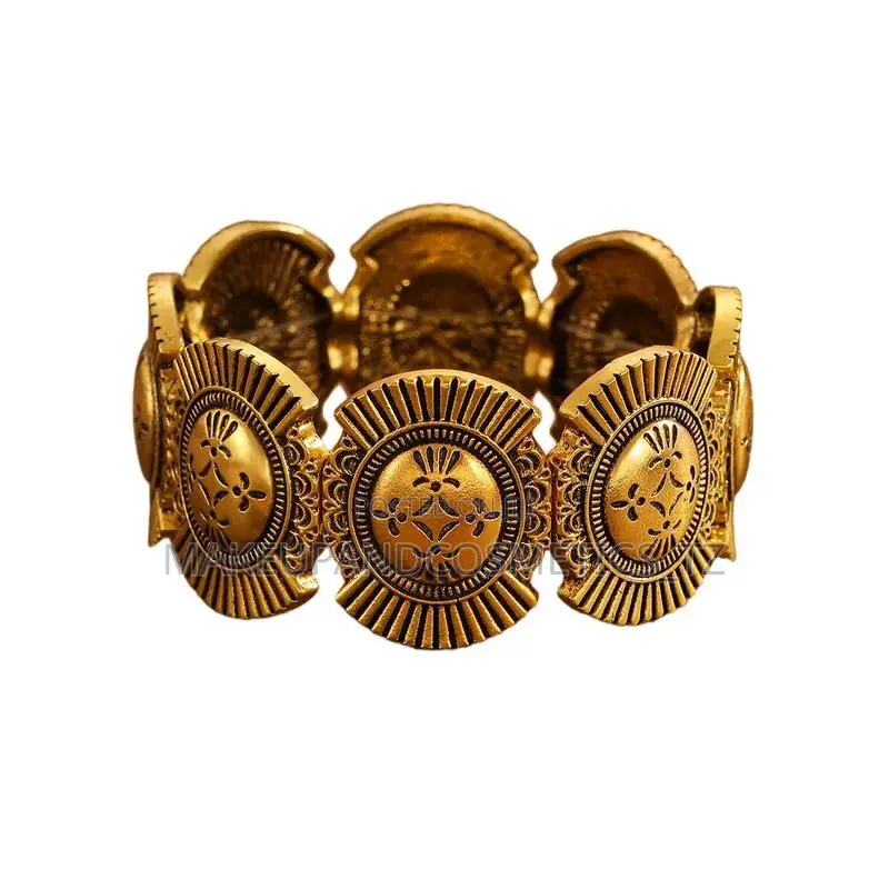 Gold-Tone Oval Western Bracelet
