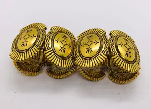 Gold-Tone Oval Western Bracelet