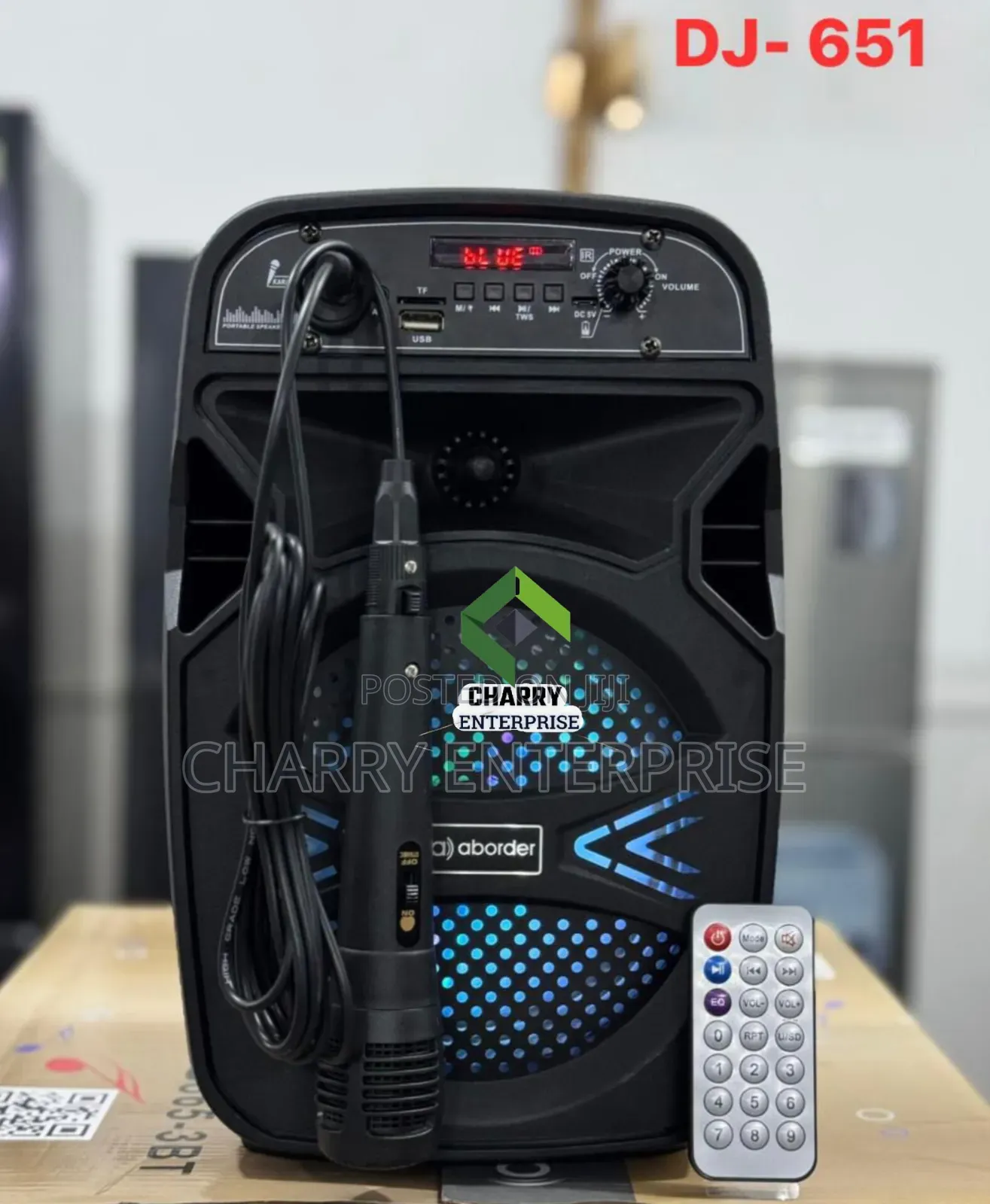Aborder Rechargeable Speaker Dj 651 With Wired Mic Spika Ya Matangazo