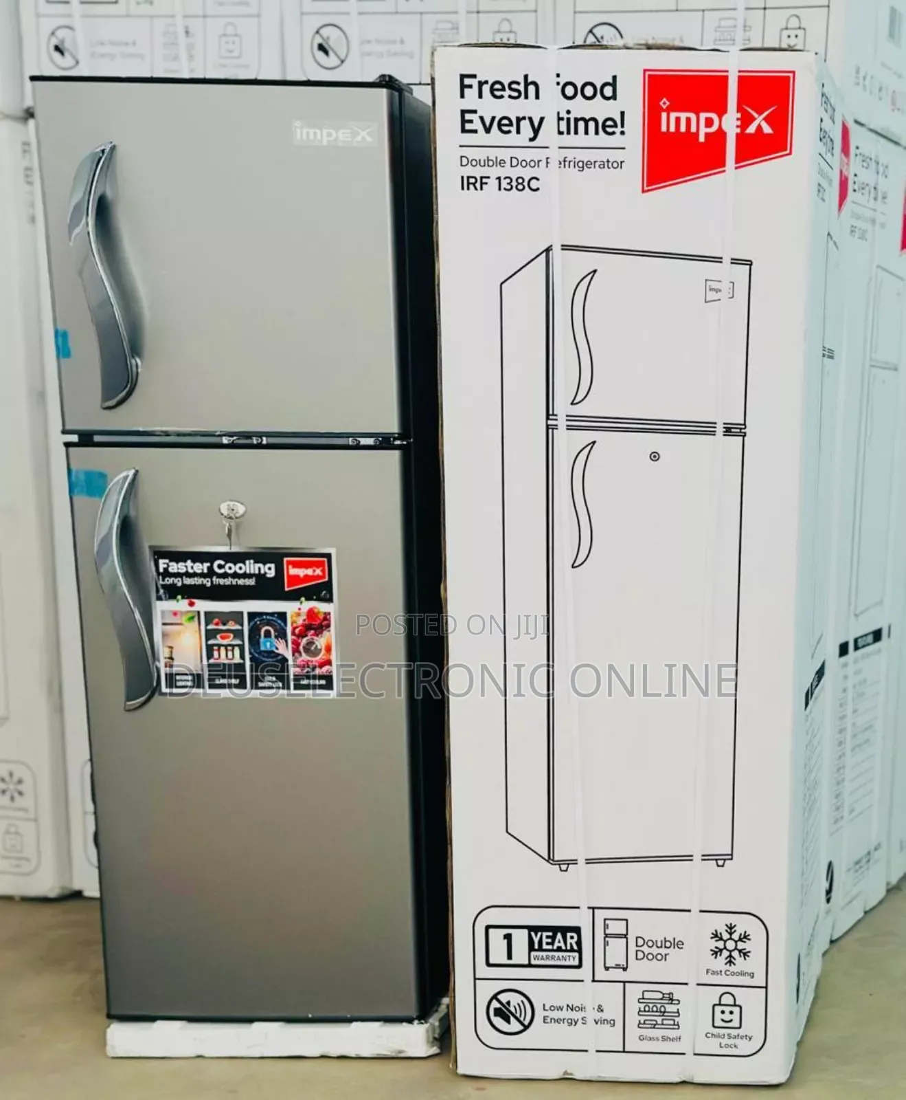 *Back in Stock *
*Impex Fridge Liter 138*
*Silver Double Door*