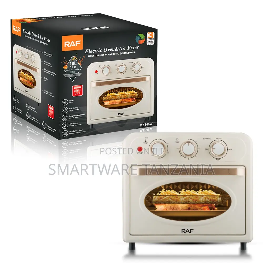 Raf Electric Oven Air Fryer R.5348w - 18l White Countertop Oven