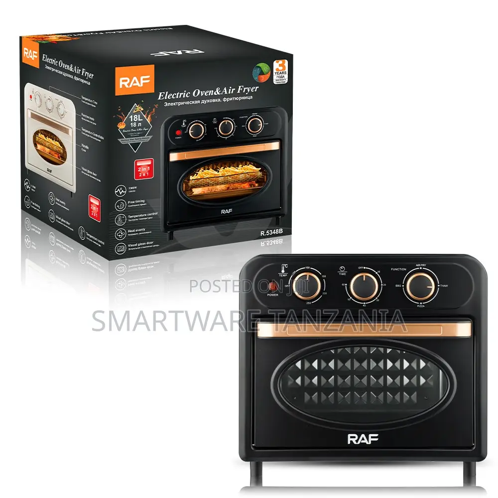 Raf R.5348b Black Air Fryer Electric Oven 18l - Healthy Cooking