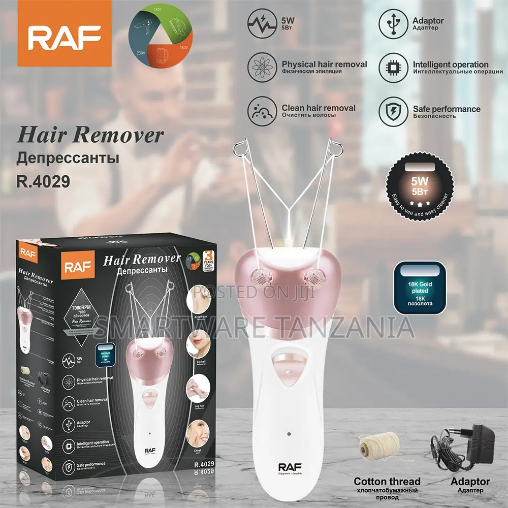 Raf R.4029 Hair Remover 5w - Threading Epilator With Gold Plating