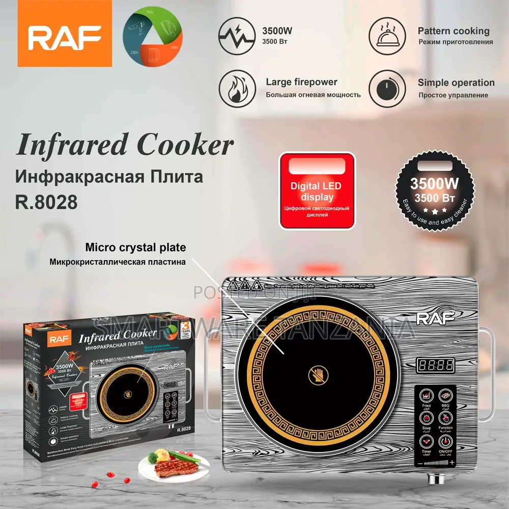 Raf R.8028 Infrared Cooker 3500w - Digital Led Display Hot Plate