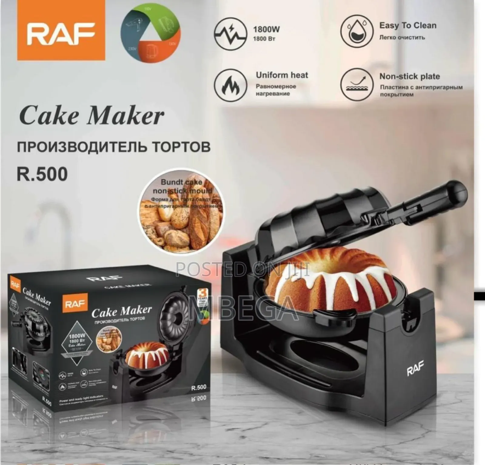 Electric Cake Maker Raf 1800w