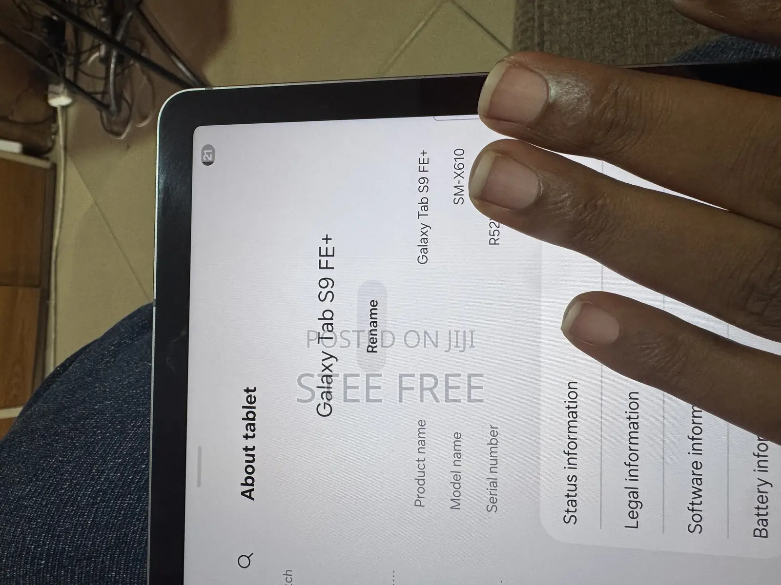 Samsung Galaxy Tab S9 FE+ 256 GB Gray