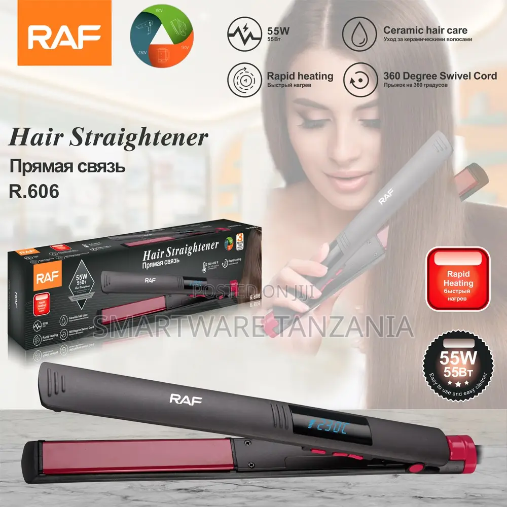 Raf R.606 Fast Heating Hair Straightener 55w Digital Display
