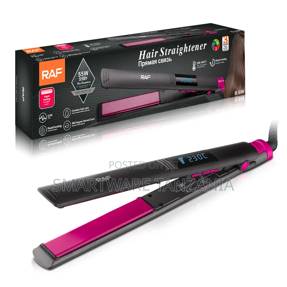 Raf R.606 55w Ceramic Straightener Digital Heat Control Magenta