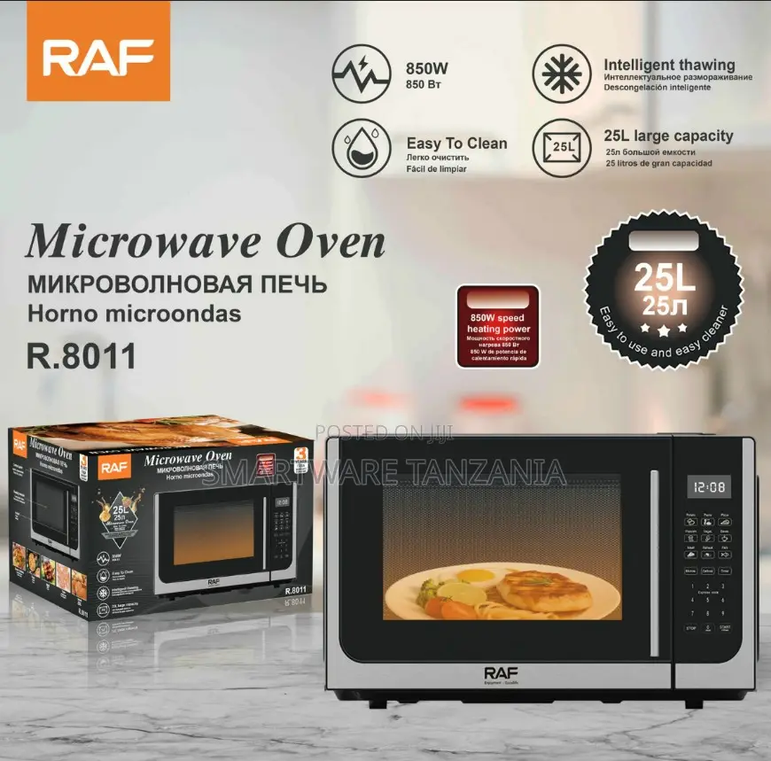 Raf R.8011 25l Microwave 850w Intelligent Defrost Easy Clean