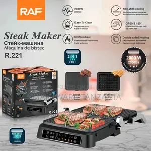 Raf R.221 Steak Maker 2000w - 2-in-1 Grill Waffle Maker
