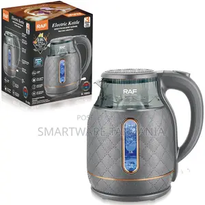 Raf R.160r Electric Kettle 1500w Red - 2l Textured Glass Kettle