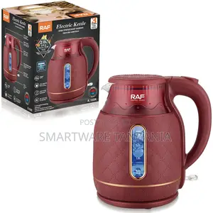 Raf Electric Kettle R.160r - 2l Burgundy Quilted Kettle Led
