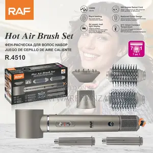 Raf R.4510 Hot Air Brush Set 1300w - 7-in-1 Hair Dryer Styler