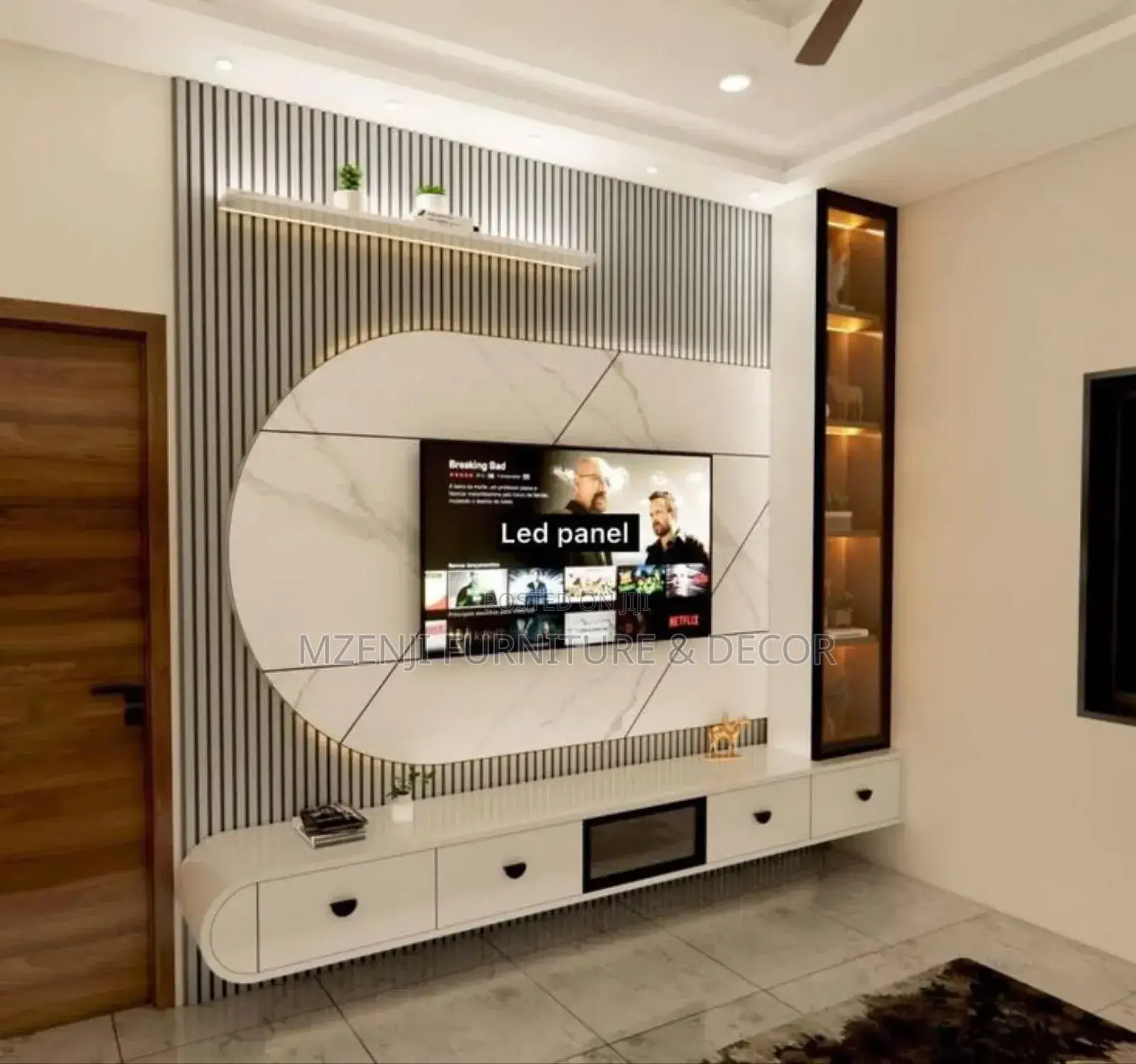 Curved Shaped Tv Unit