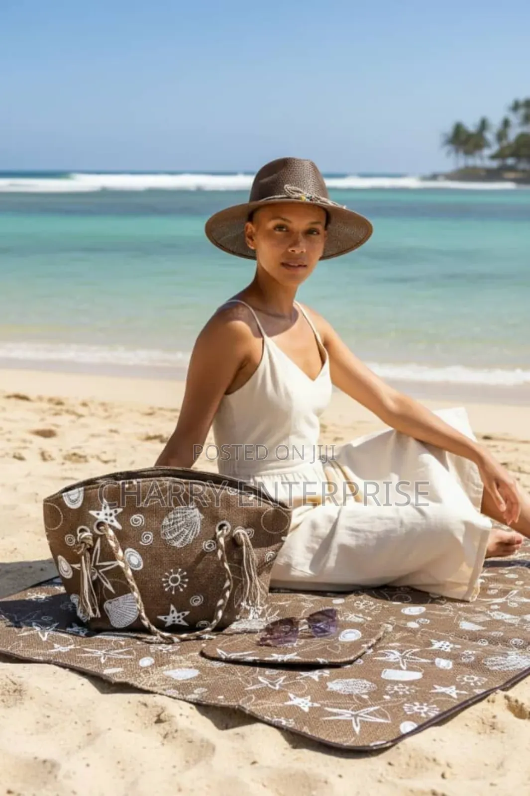 Full Set of 5pc Kofia/ Cap Glasses Pochi Ndogo Beach Summer Bag Carpet
