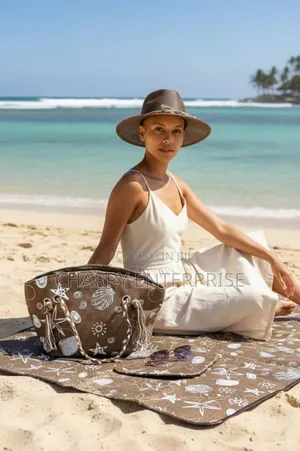 Full Set of 5pc Kofia/ Cap Glasses Pochi Ndogo Beach Summer Bag Carpet