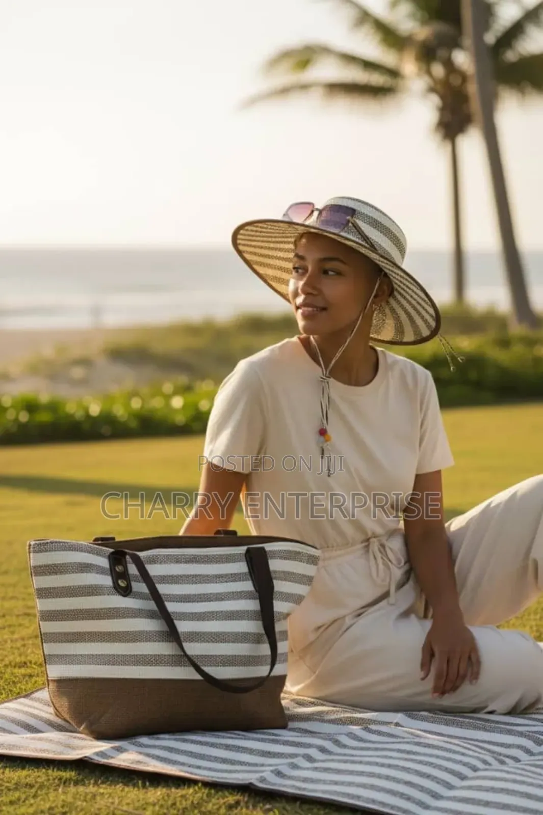 Full Set of 5pc Kofia/ Cap Glasses Pochi Ndogo Beach Summer Bag Carpet