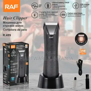 Raf R.489 Hair Clipper 5w Usb Rechargeable Carbon Blade 120min