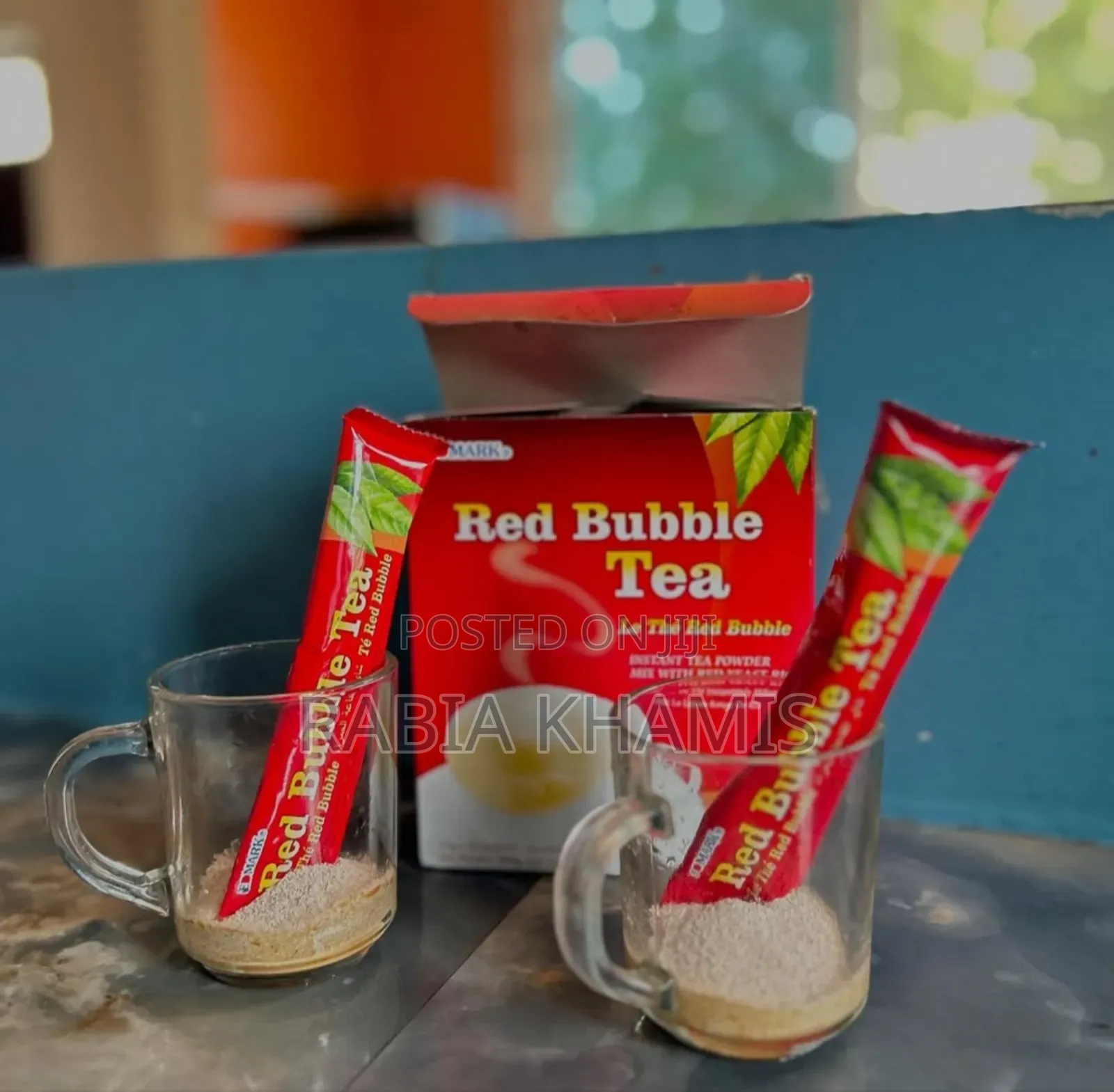 Red Bubble Tea (Green Tea)