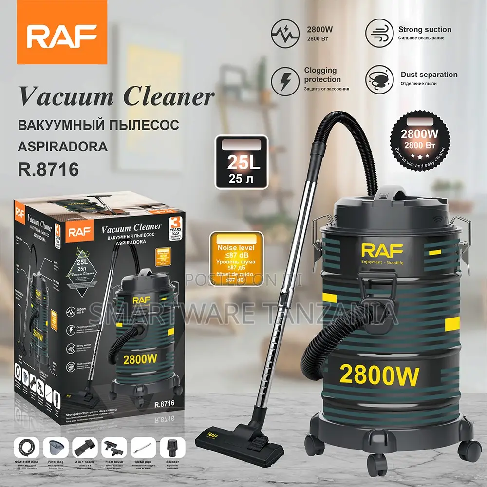 Raf R.8716 Vacuum 2800w 25l Strong Suction Dust Separation 87db