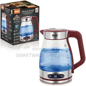 Raf R.7814 Electric Kettle 2l 1500w Digital Temp Display Burgundy