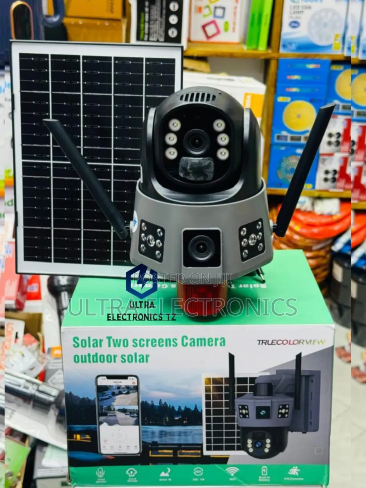 2lens 360° Rechargeable Intelligence CCTV Camera Inatumia Solar Umeme
