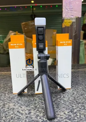 R1s Bluetooth Selfie Stick With Remote Control and Led Light,