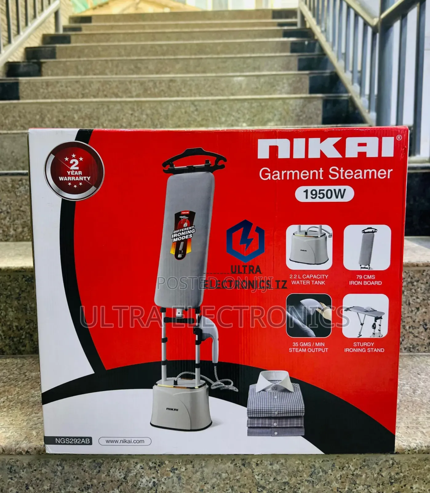 Original Nikai Garment Steamer With Ironing Board .Power: 1950watts*