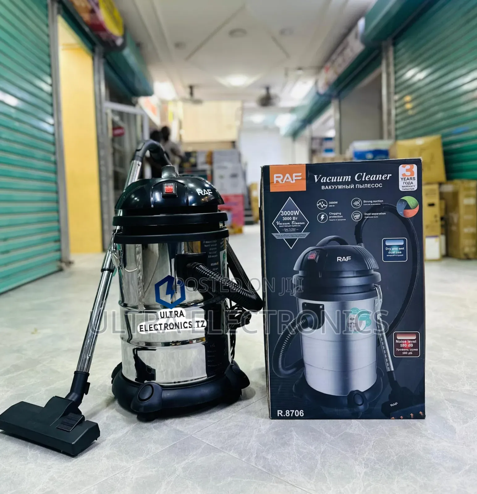 Powerful and Strong Raf Dry and Wet Vacuum Cleaner 30l Power 3000watt