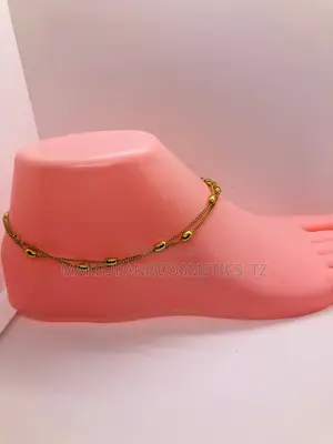 Gold-Tone Beaded Anklet